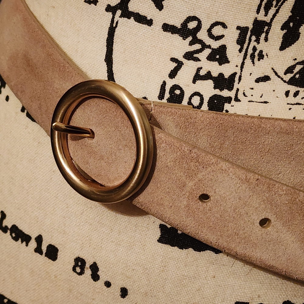 Anne Klein Tan Belt with Gold Buckle - Picture 2 of 7